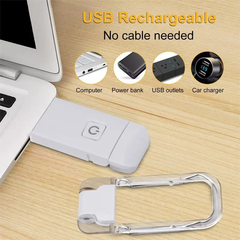 Mini Luz de Lectura LED con Clip, Brillo Ajustable