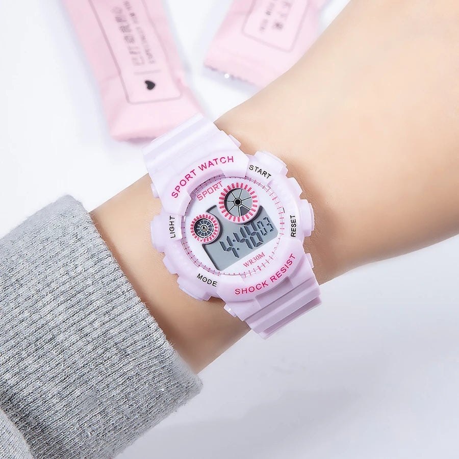 Reloj Deportivo Digital LED Impermeable para Niños
