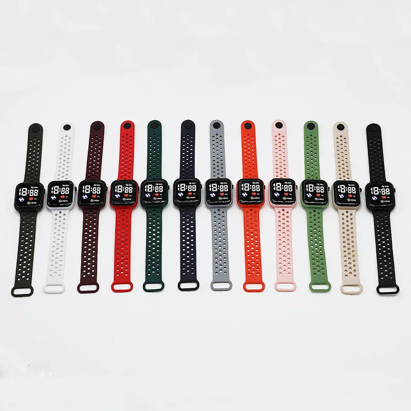 Reloj Digital Deportivo LED para Niños y Niñas