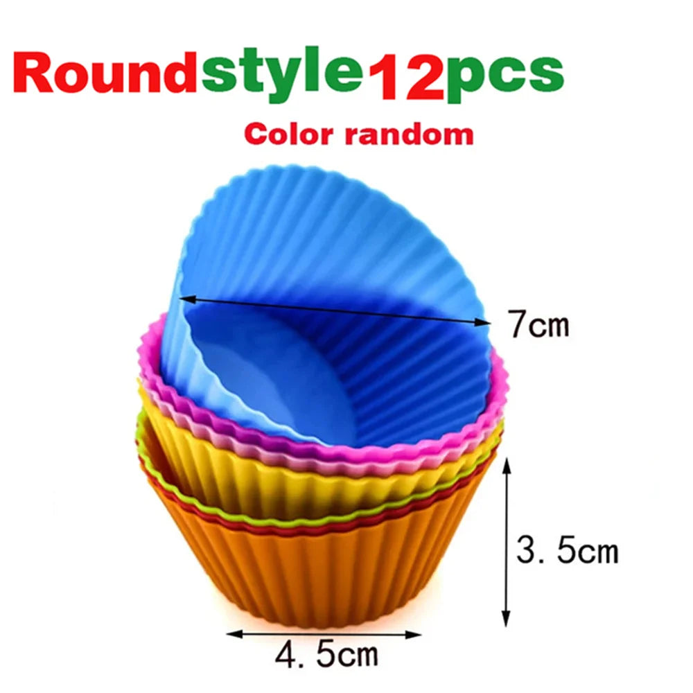 Molde de Silicona para Pastel y Muffins Colorido