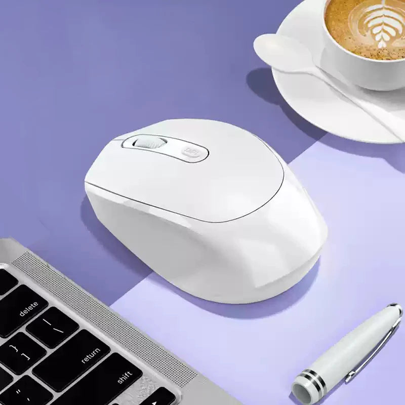 Ratón inalámbrico compatible con Bluetooth, ratón ergonómico para ordenador, ratón óptico para PC con receptor USB, ratón inalámbrico de 2,4 Ghz para ordenador portátil