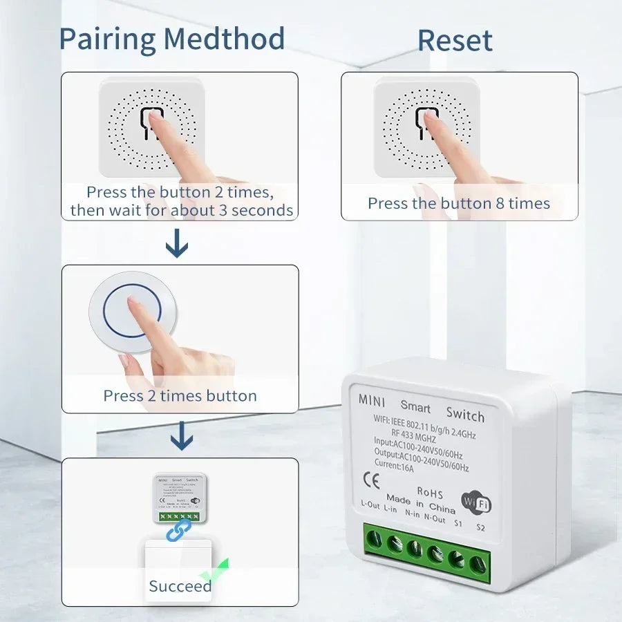 Interruptor Inteligente WiFi Tuya RF 16A Smart Life