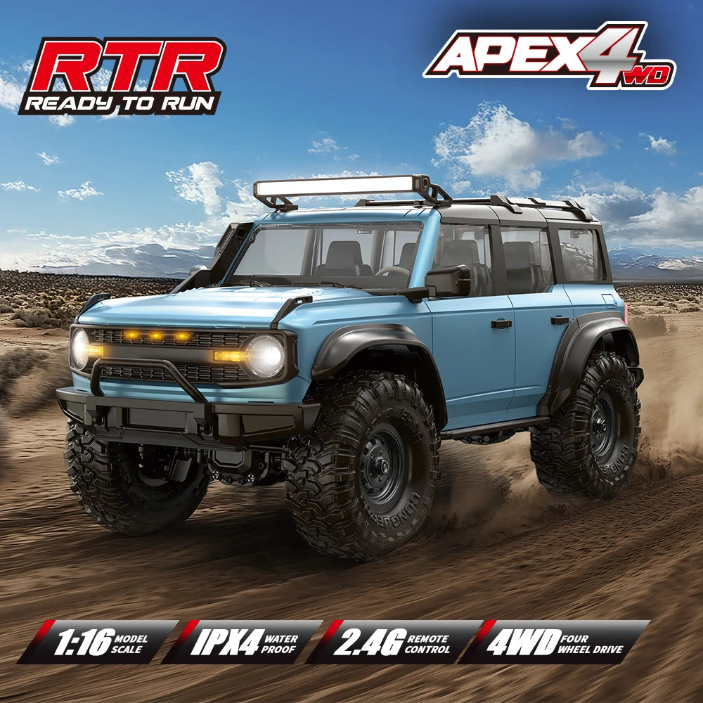 Coche RC 1:16 Monster Truck 4WD, Todoterreno Eléctrico, Regalos para Niños