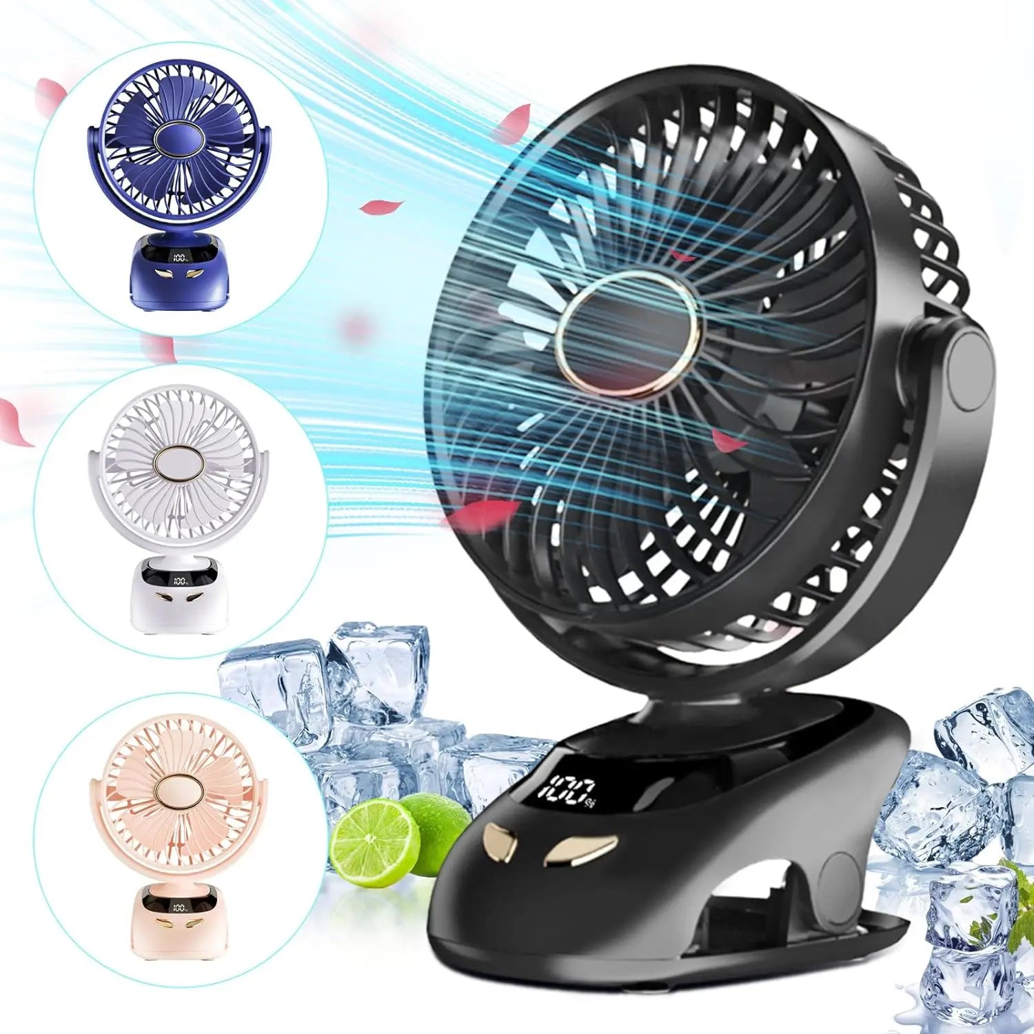 Ventilador con Clip Portátil para Escritorio y Cama