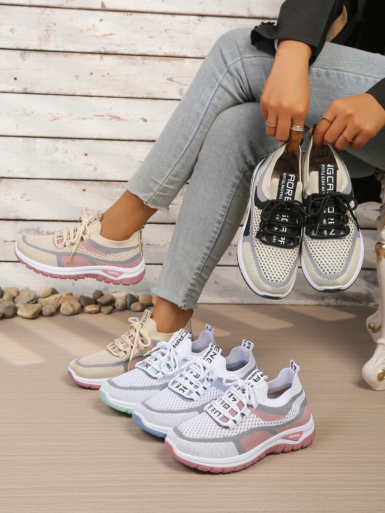 Zapatillas Informales de Lona para Mujer con Cordones