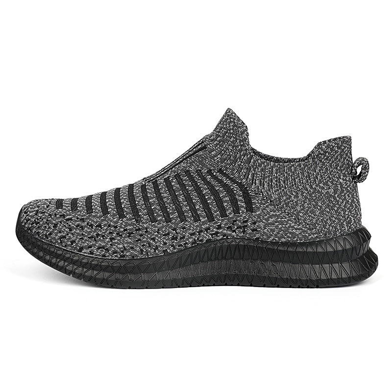 Zapatos informales transpirables para hombre, zapatos ligeros para caminar al aire libre, zapatillas antideslizantes para hombre, zapatos planos vulcanizados sin cordones 2023