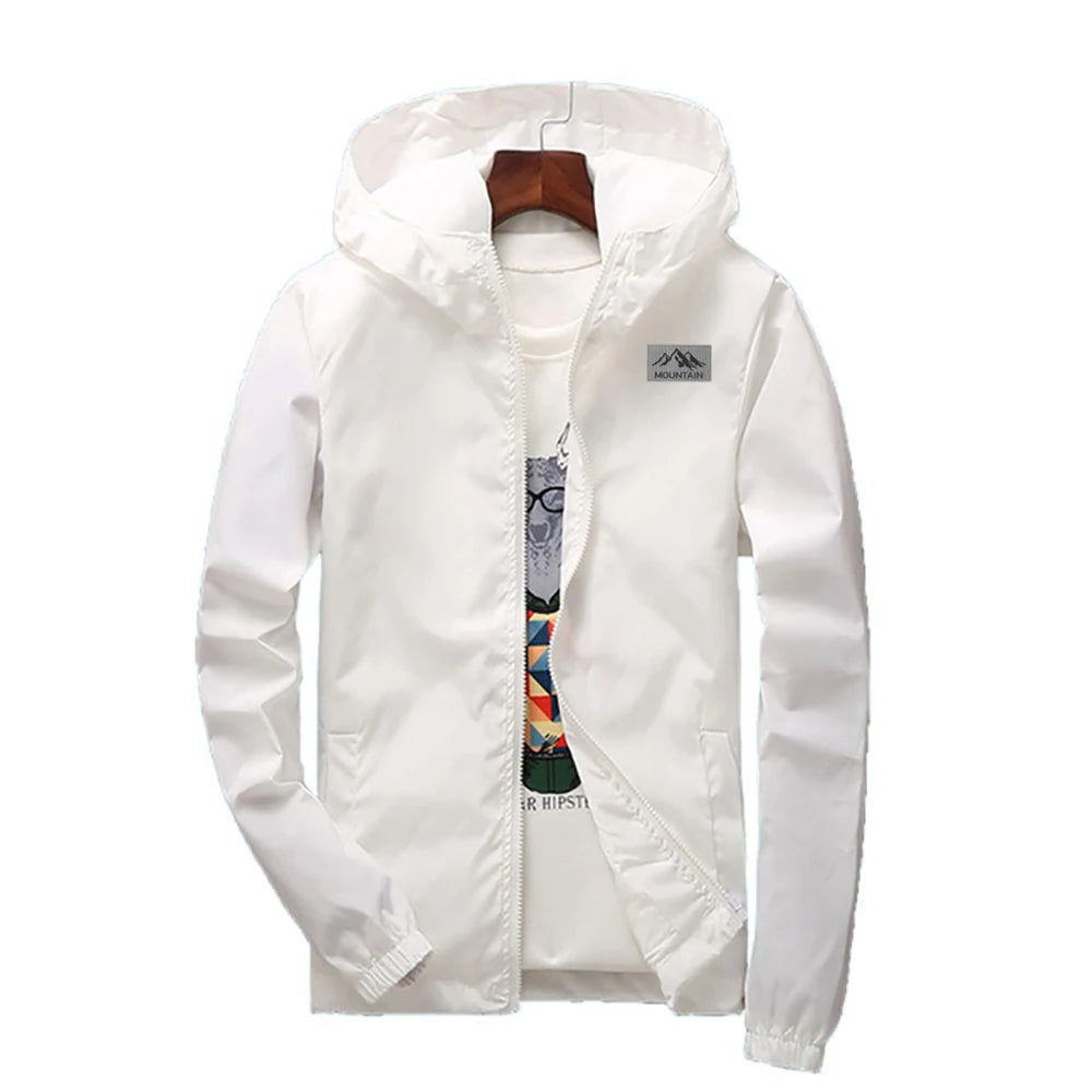 Chaqueta Cortavientos Deportiva con Cremallera para Hombre