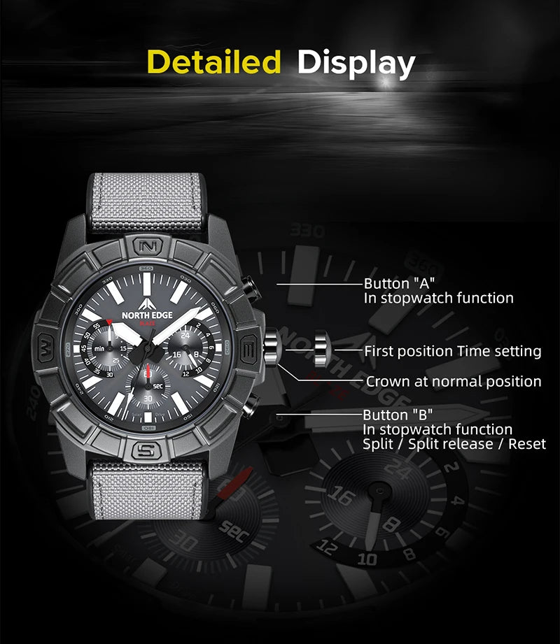 NORTH EDGE BLAZE Reloj de Cuarzo Solar Militar