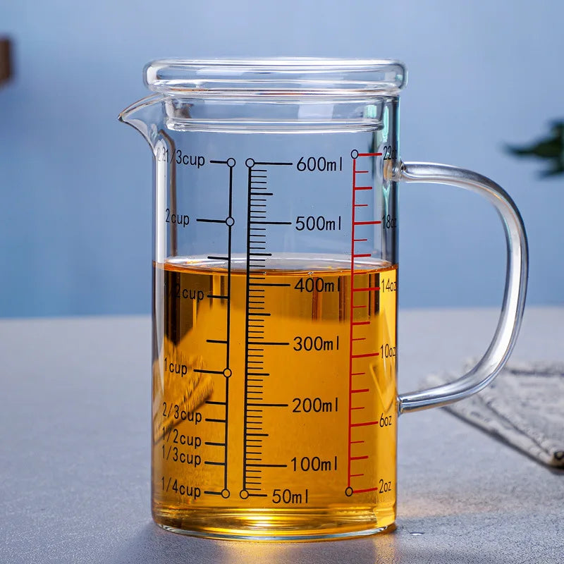 Taza Medidora de Vidrio Borosilicato con Mango