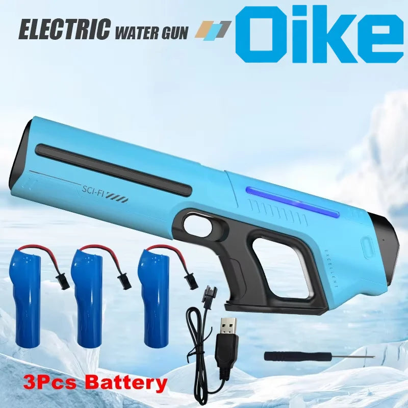 Pistola de Agua Eléctrica para Adultos, Potente Pistola de Agua Automática con Succión, Regalo de Verano, Juego para Playa, Piscina, Jardín, Diversión al Aire Libre