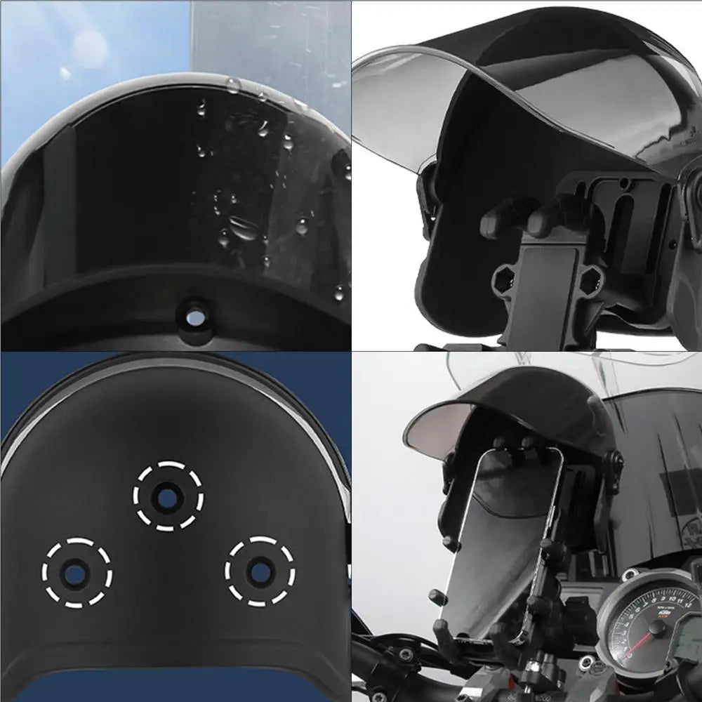 Soporte para Teléfono de Motocicleta, Parasol para Casco, Protector Solar Impermeable para Teléfono Móvil, Parasol para Casco de Moto