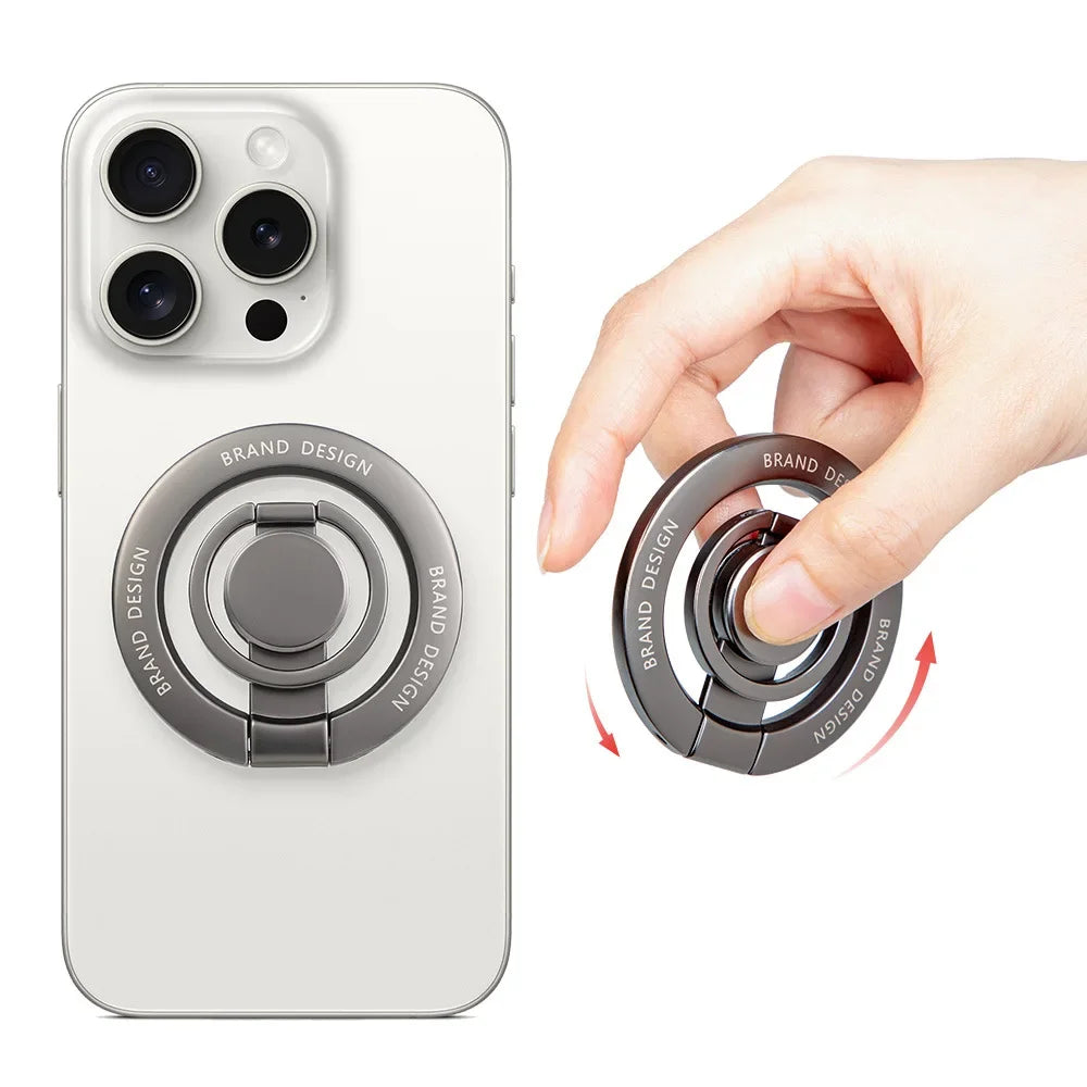 Soporte Magnético para Teléfono con Anillo para Dedo, Fidget Spinner para Magsafe iPhone 17 16 15 14 13 12 Pro Max, Soporte Plegable