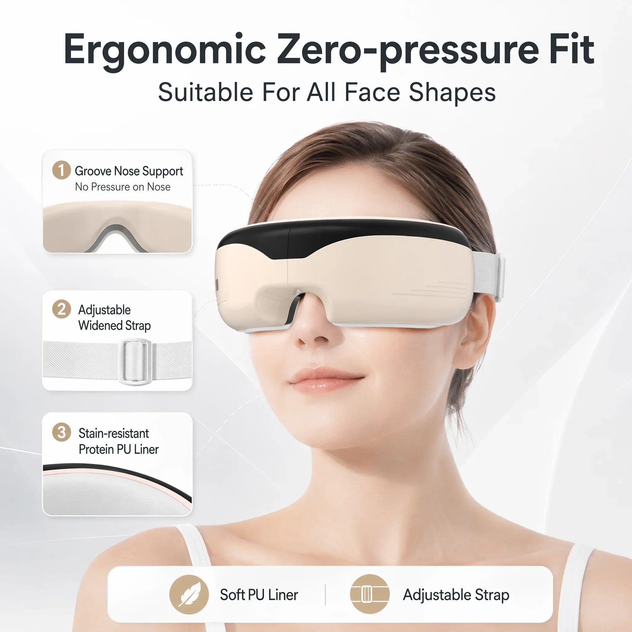 Masajeador de Ojos con Calor de Grafeno y Vibración Plegable
