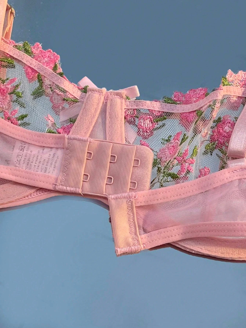 Conjunto de Sujetador y Braguitas con Bordado Floral para Mujer
