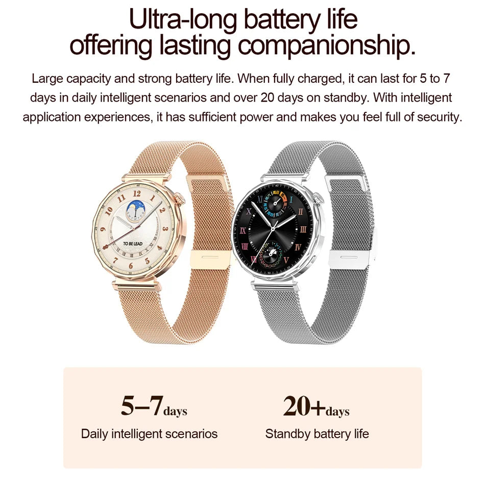 Reloj Inteligente Mujer AMOLED Bluetooth IP68