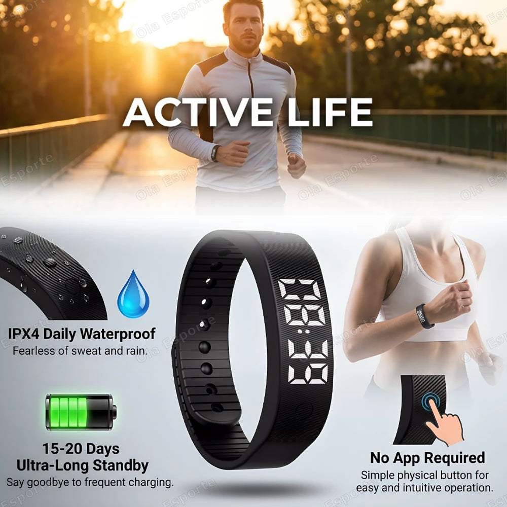Reloj Despertador Vibratorio para Personas con Sueño Profundo, Despertador Silencioso, Pulsera Inteligente para Hombres y Mujeres, Ajustable, con Vibración, Modelo HW12