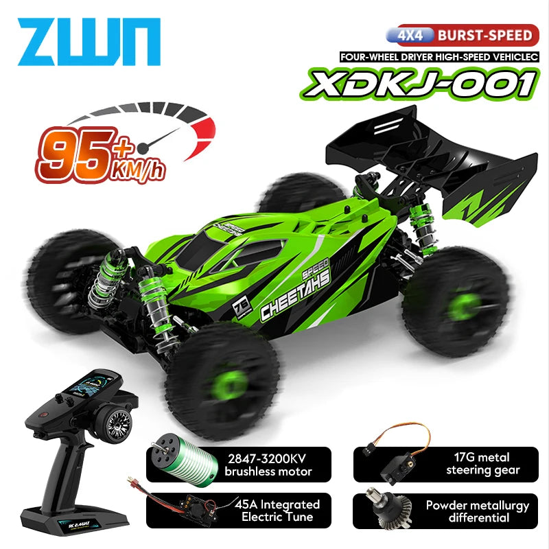Auto RC de Alta Velocidad 95 km/h 4WD Sin Escobillas Escala 1:14