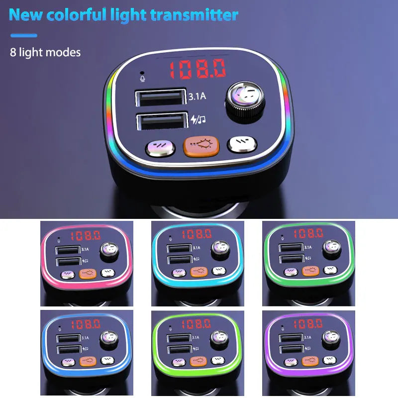 Modulador FM USB 3.1A para Auto con Bluetooth 5.0 y Manos Libres