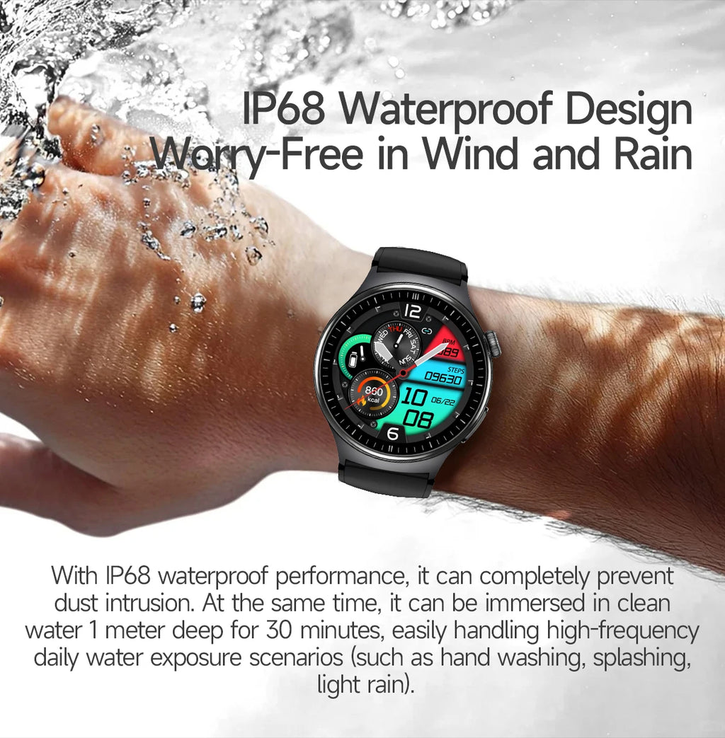 Reloj Inteligente con ECG, Grasa Corporal y Presión Arterial AMOLED