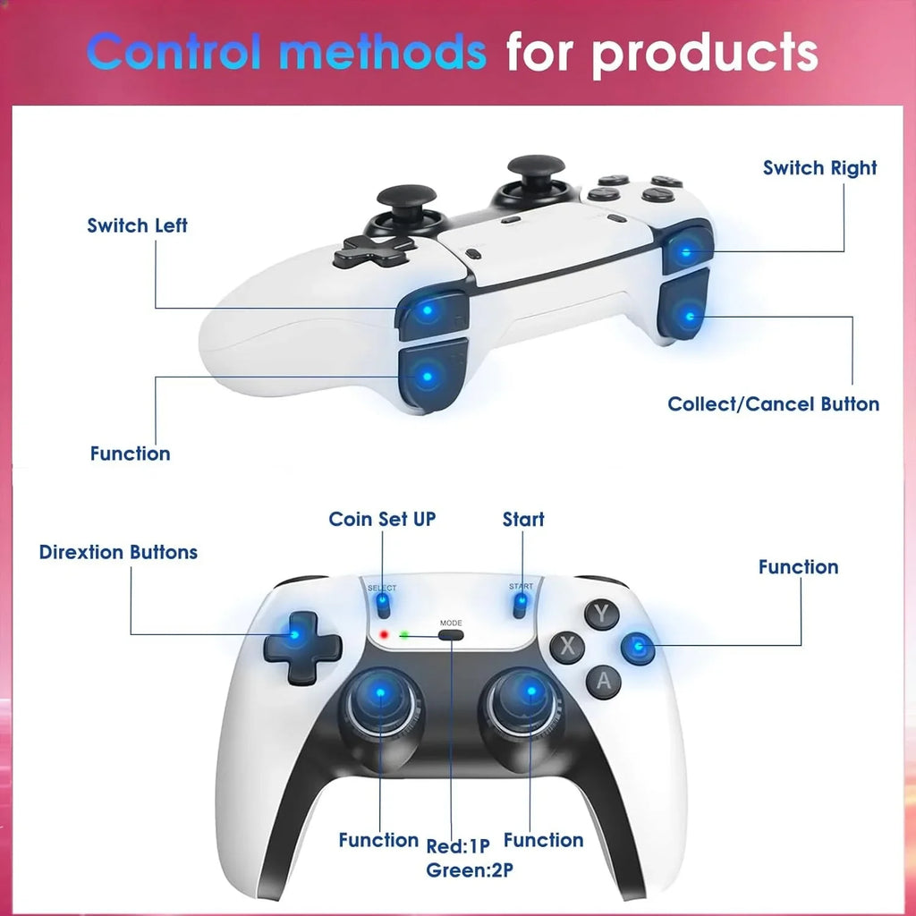 Consola de Videojuegos Retro Actualizada 2026, Consola con Más de 40,000 Juegos Retro, Sistema de Juegos para TV 4K HDMI Plug and Play, 2 Controles Inalámbricos