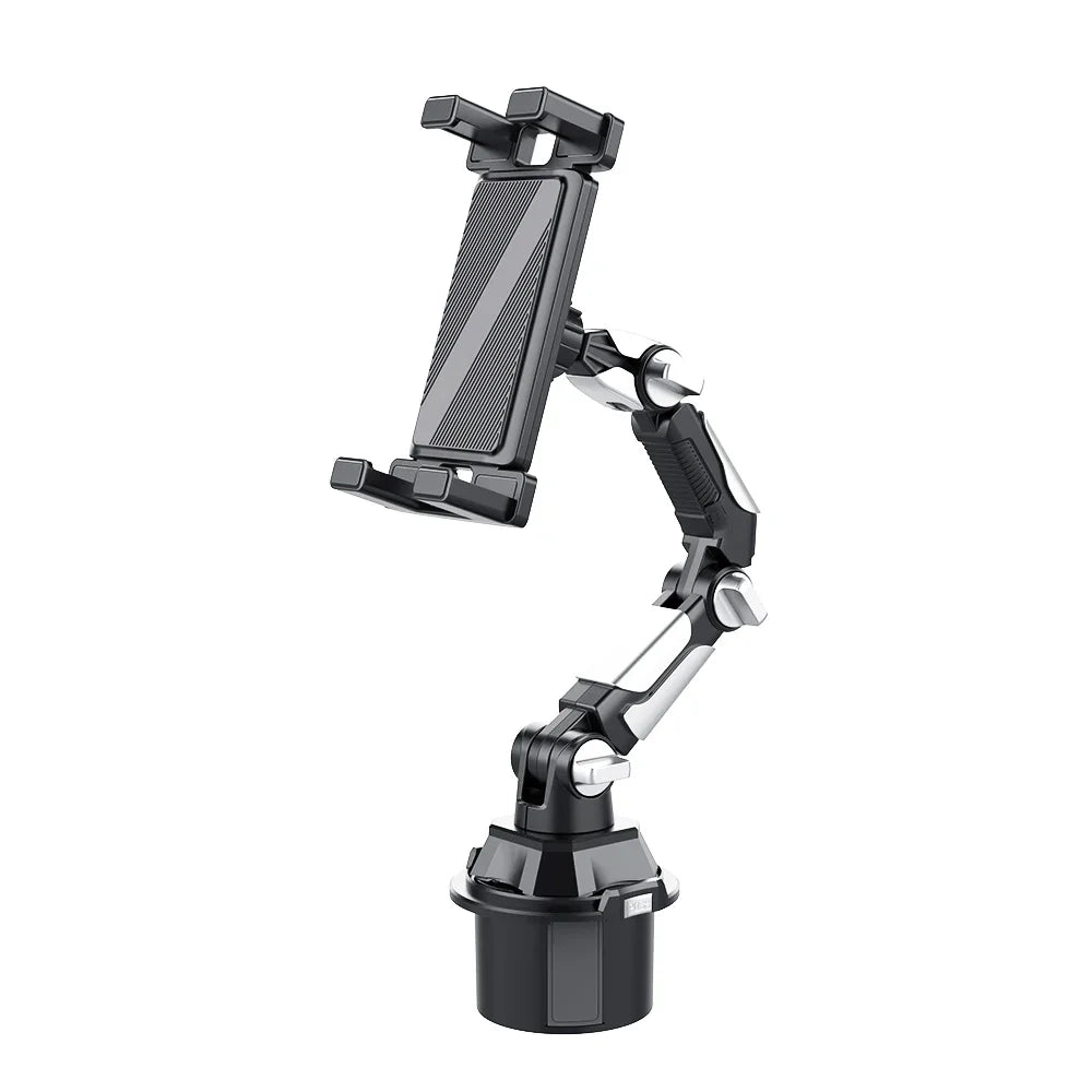 Soporte para Vasos de Coche con Rotación de 360 Grados, Soporte para Vasos de Coche con Articulación Larga, Soporte para Teléfono Móvil, Tableta y Ordenador