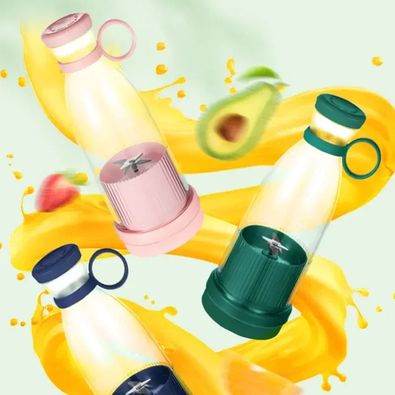 Taza exprimidora eléctrica, licuadora de 6 hojas, máquina para batidos, herramienta portátil USB para mezclar leche y fruta, Mini licuadora de jugo fresco
