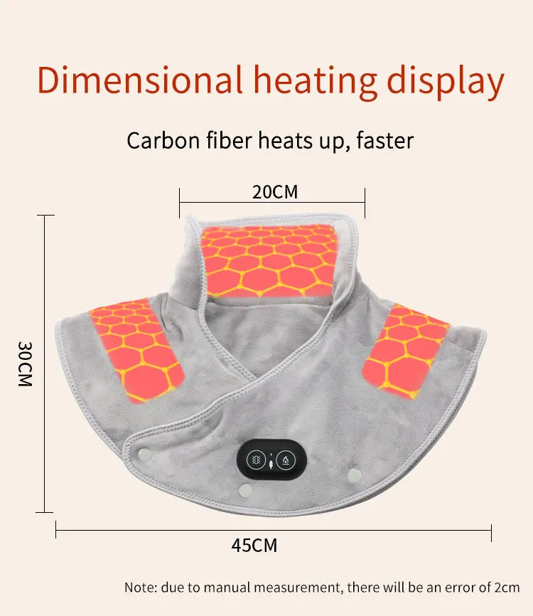 Almohadilla Térmica para Cuello y Hombros con Vibración