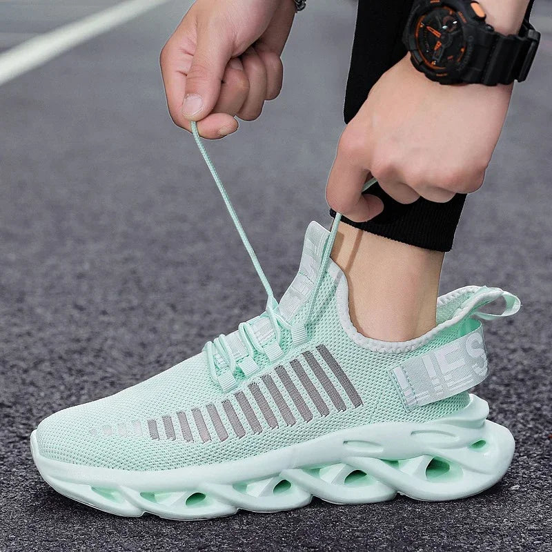 YRZL, zapatos para hombre, zapatillas cómodas, zapatillas transpirables para mujer, par de zapatos para correr, Tenis de malla, zapatos deportivos, talla 36-46, zapatillas para caminar para hombre