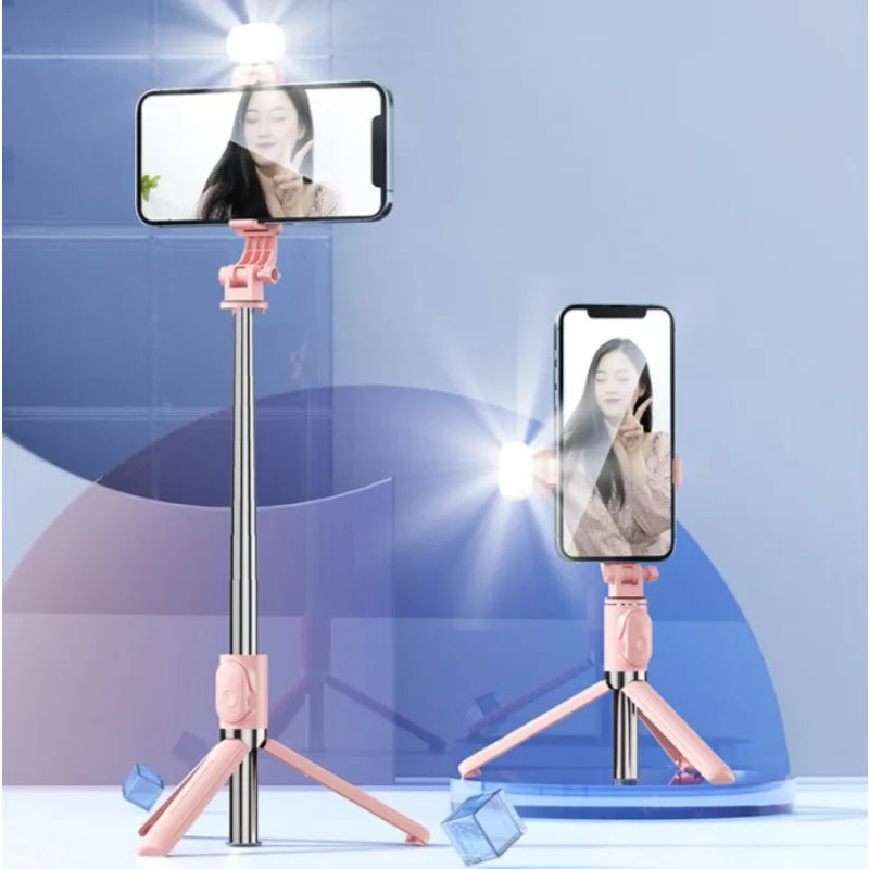 Mini palo selfie con trípode integrado para móvil, estable y portátil