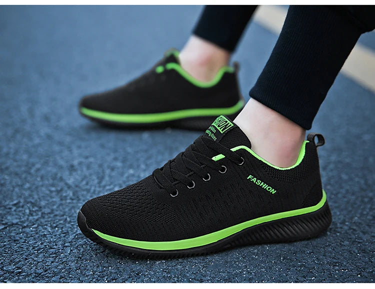 Zapatillas de correr para hombre, zapatos deportivos ligeros para caminar, zapatos informales transpirables de malla clásica, mocasines de moda para hombre, zapatillas de deporte para hombre