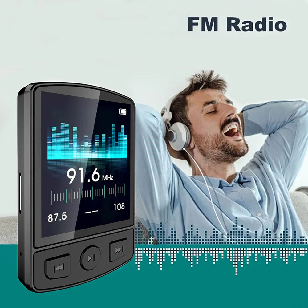 Walkman Deportivo MP3 Bluetooth 5.0 con Radio FM y Pantalla 1.8"
