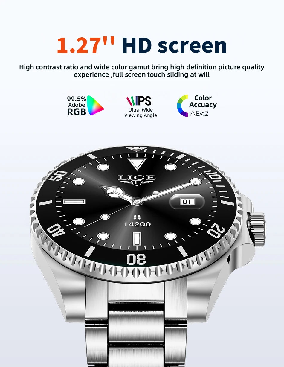 LIGE Reloj Inteligente 1.27 Presión Arterial
