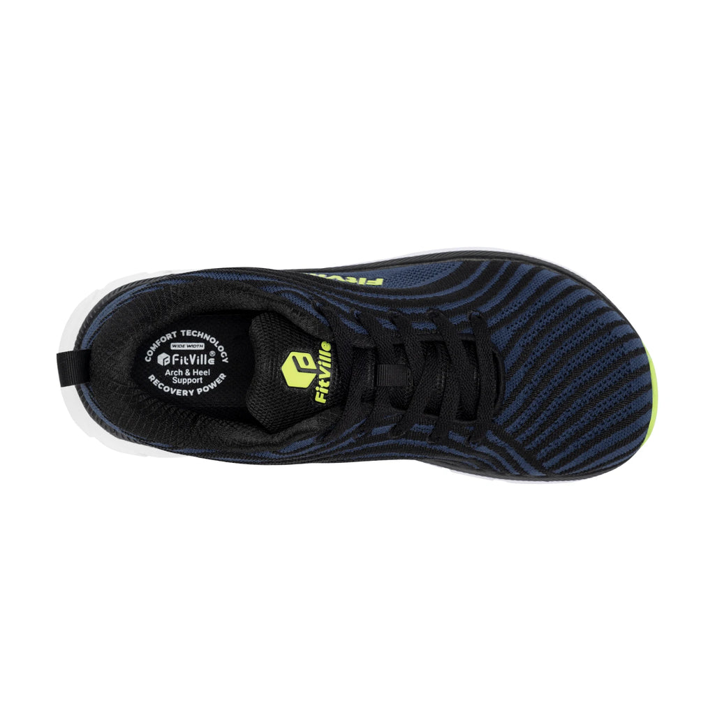 Zapatos FitVille con puntera ancha para mujer, transpirables, de ajuste amplio, ligeros para pies hinchados, con amortiguación para aliviar el dolor.