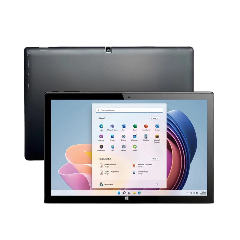Tablet PC con Windows 11 de 10.1 Pulgadas, Resolución IPS de 1920 x 1200, Intel N3350, 4 GB de RAM, 64 GB de ROM, Cuatro Núcleos, Cámaras Duales, Puerto HDMI Tipo C