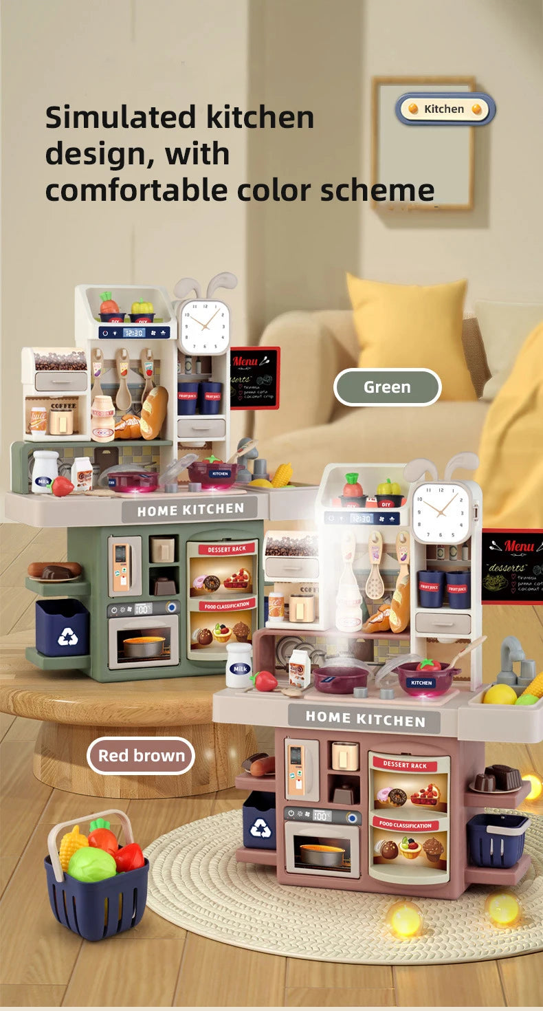 Juego de Cocina para Niños con Vapor y Luces - Simulación de Chef