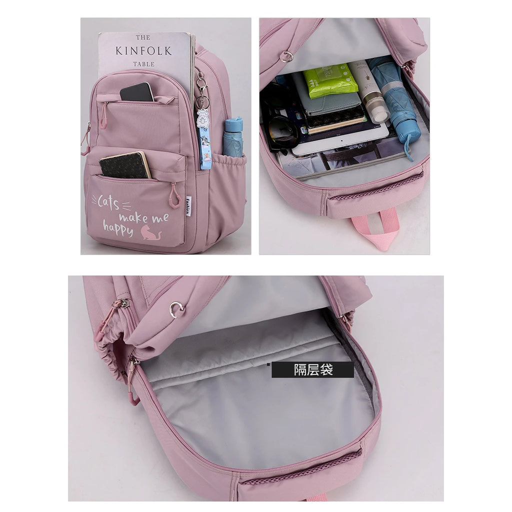 Mochila escolar para niña, mochila para adolescentes, mujeres y niños, mochila escolar rosa para primaria, mochila alta para adolescentes y niños