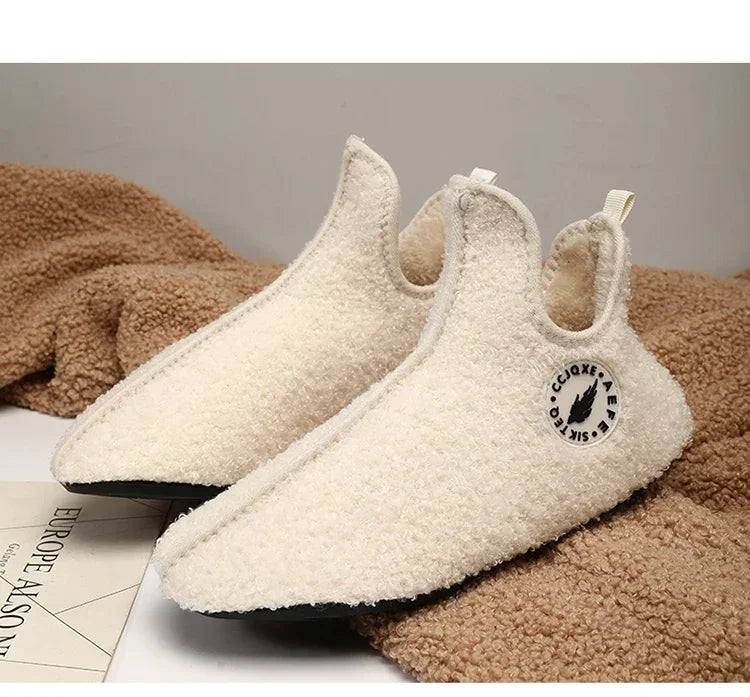 YRZL, zapatos de algodón de invierno para hombre, zapatillas ligeras sin cordones de alta calidad, mocasines de algodón de felpa para interiores, zapatos cálidos Unisex