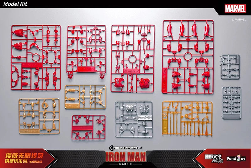 Caliente Fondjoy Marvel IronMan MK3 ensamblar juguetes Iron Man modelo 15cm Material ABS 1/12 escala figuras de acción juguetes niño regalos de cumpleaños