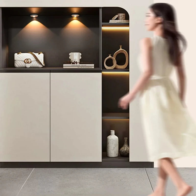 Lámpara LED para debajo del gabinete con Sensor de movimiento PIR, luz nocturna recargable regulable para escaleras, armario, habitación, pasillo, barra de tubo, bombilla detectora