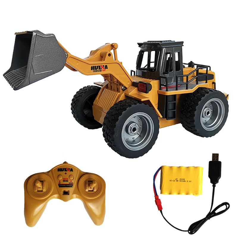 Tractor RC 1:18 con Pala Huina Juguete de Control Remoto
