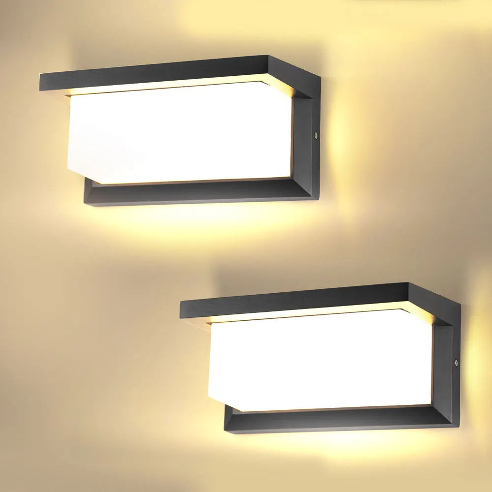 Aplique de Pared LED Moderno Negro IP65 25W para Interior