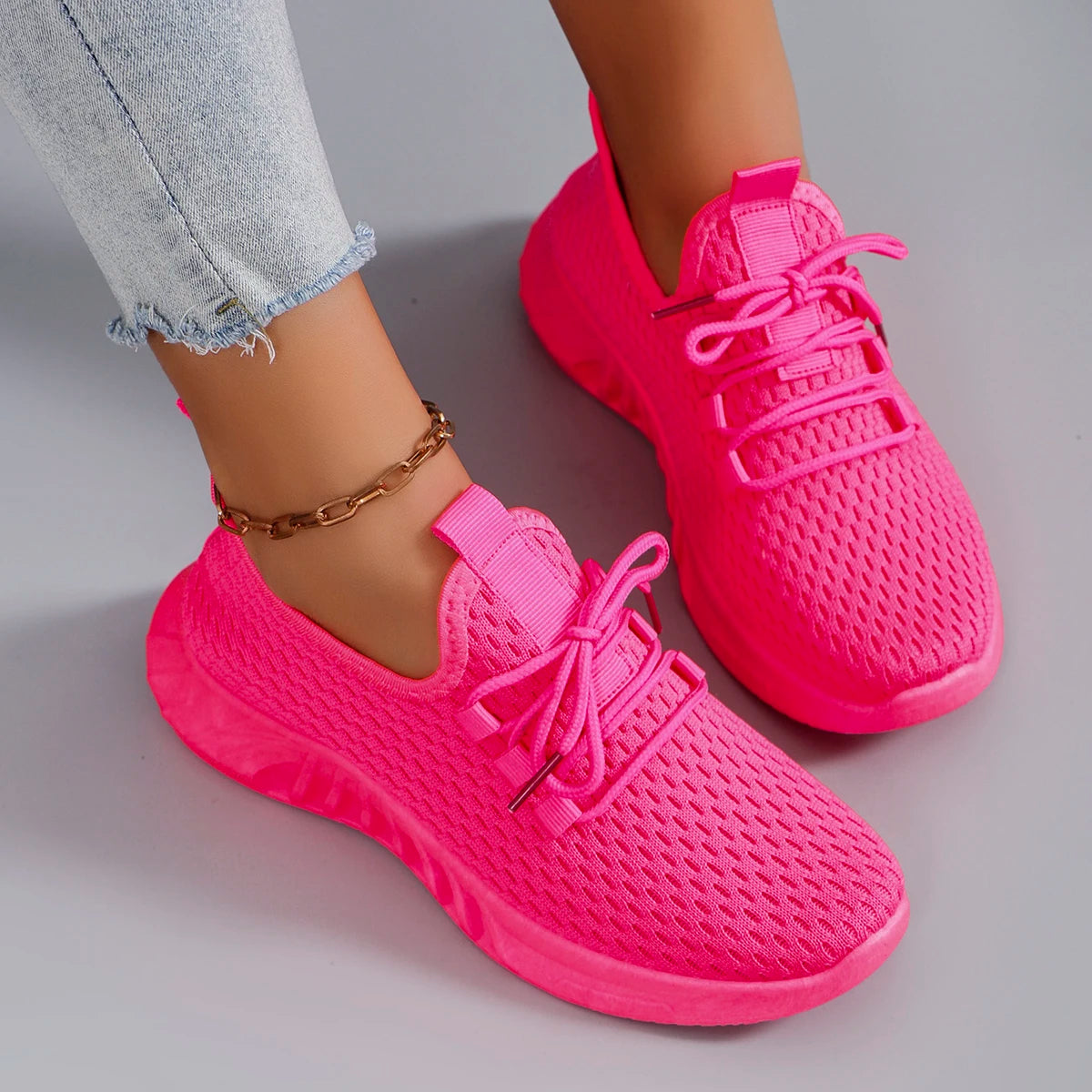 Zapatillas deportivas de malla transpirable para mujer