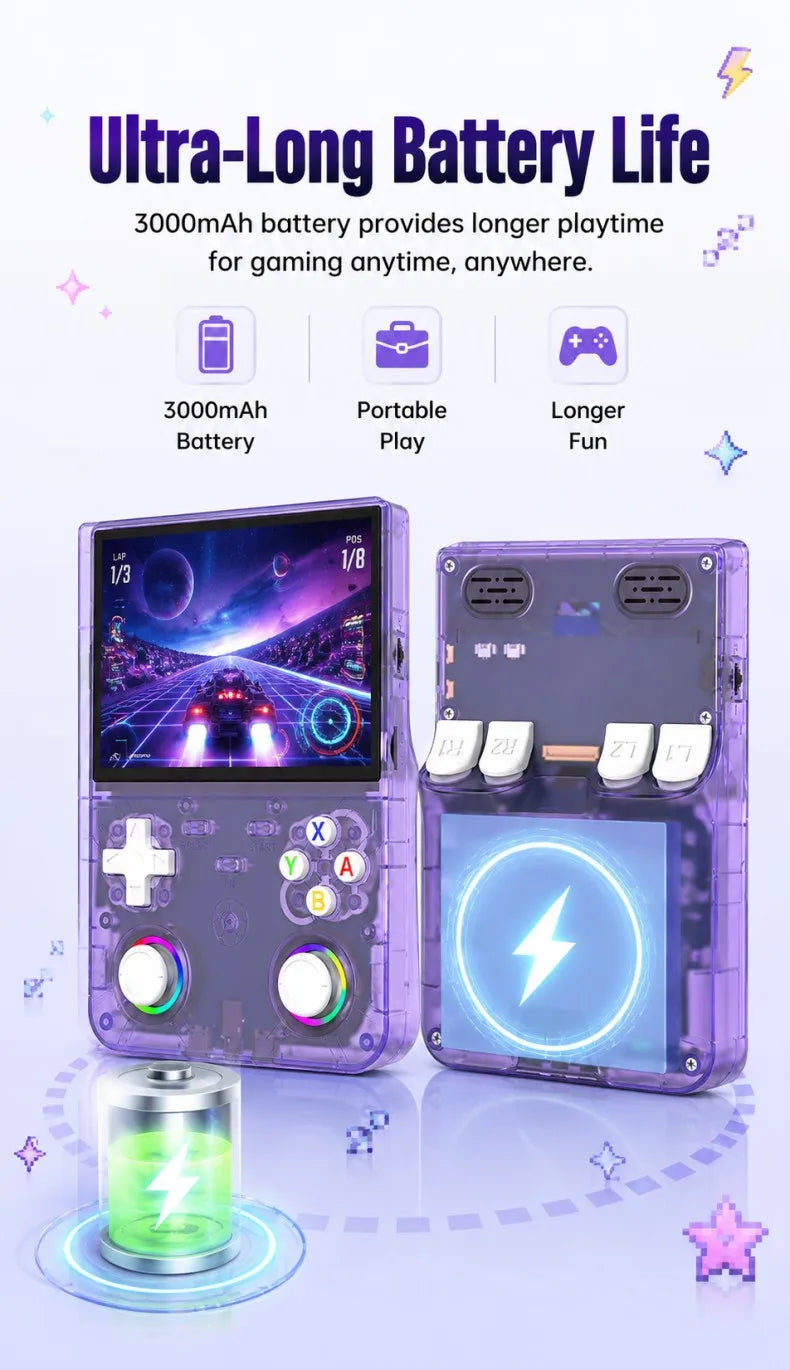 Consola de Juegos Retro Portátil R36 Ultra X con Pantalla IPS de 4.5 Pulgadas, 64GB/128GB, Consola de Juegos Portátil con Más de 20000 Juegos