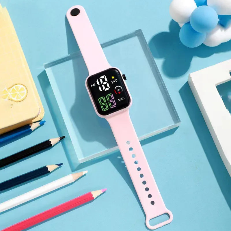 Reloj Deportivo Digital LED Luminoso para Niños