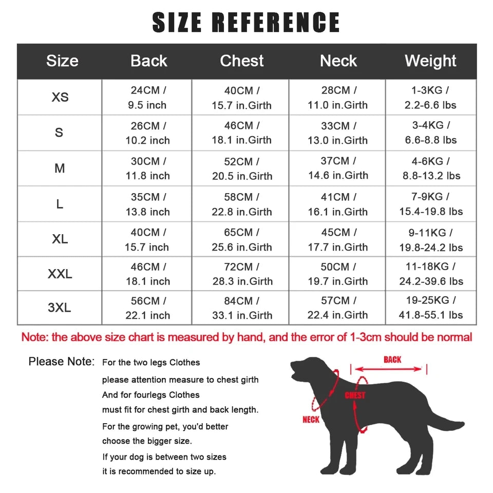 Campera de Abrigo para Perros - Cálida y Reflectante, Tallas XS a 3XL