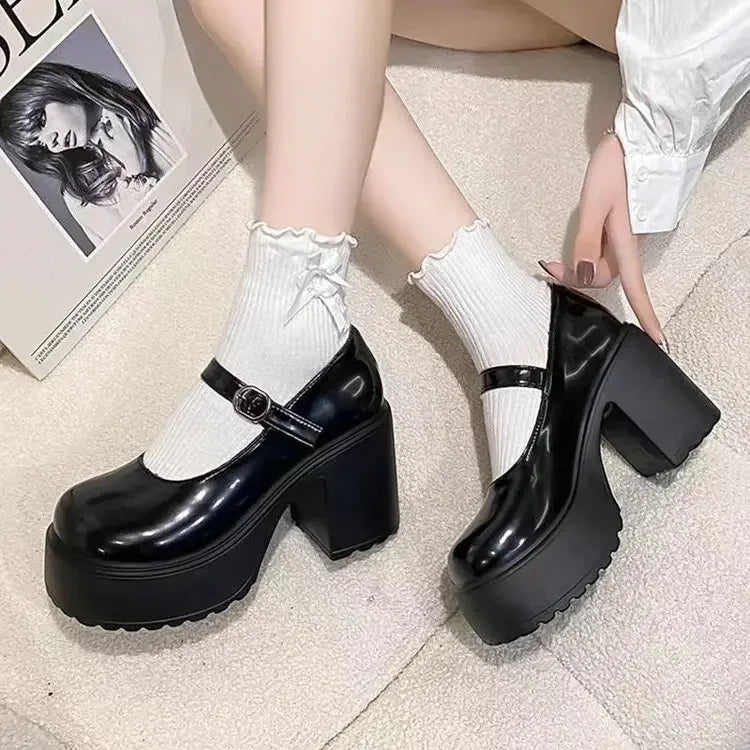 Zapatos Mary Jane de Tacón Alto para Mujer con Correa