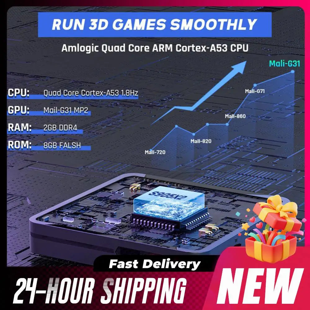 (UE) nueva consola de juegos Retro X2 PRO 64/128/256GB 4K TV Box integrada más de 65000 juegos con 2 Gamepads controladores inalámbricos Arcade