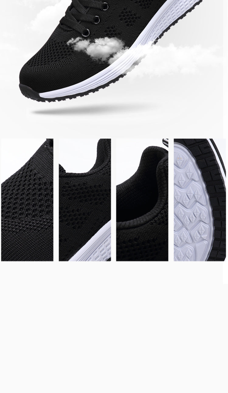 Zapatillas transpirables para correr para mujer, zapatillas deportivas ligeras antideslizantes para mujer, zapatillas suaves para exteriores con cordones, tenis de moda