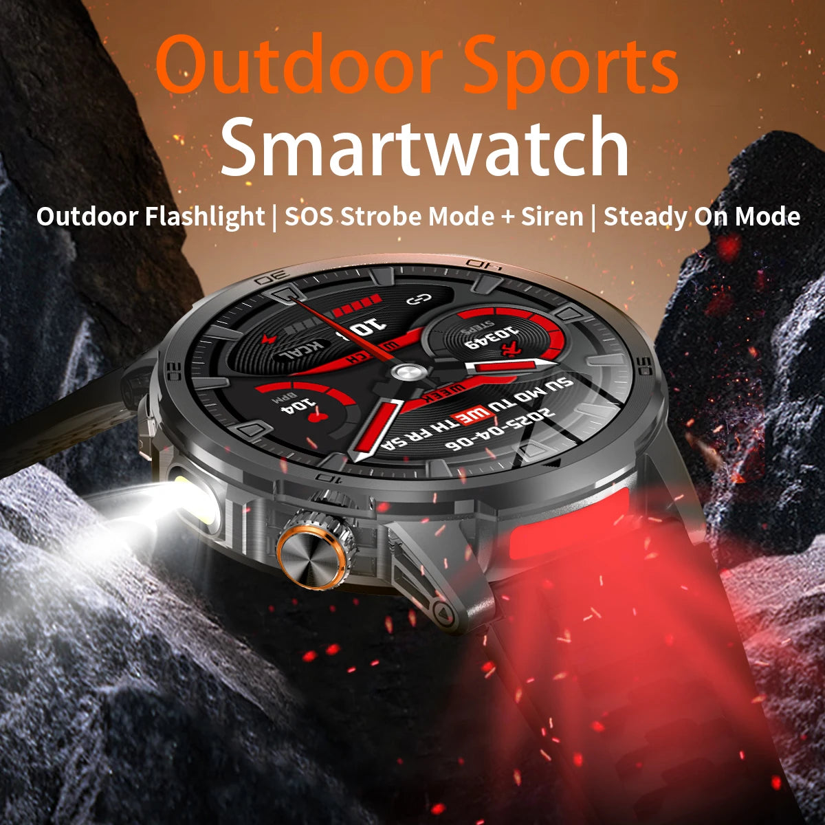2026 militar t-rex 3 reloj inteligente reloj de Fitness hombres 466*466 pantalla AMOLED 1000mAh batería linterna llamada impermeable Smartwatchs