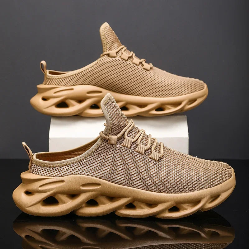 YRZL medias zapatillas de deporte para hombre, zapatos casuales de moda, zapatillas deportivas ligeras de punto transpirable para exteriores, zapatillas para caminar con amortiguación